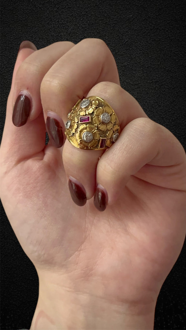 Anello bombato Italiano, firmato Cozzolino