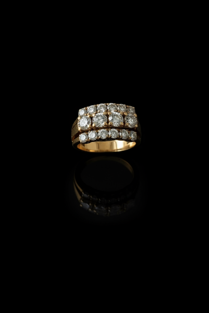 Fascione in Oro Giallo con Diamanti