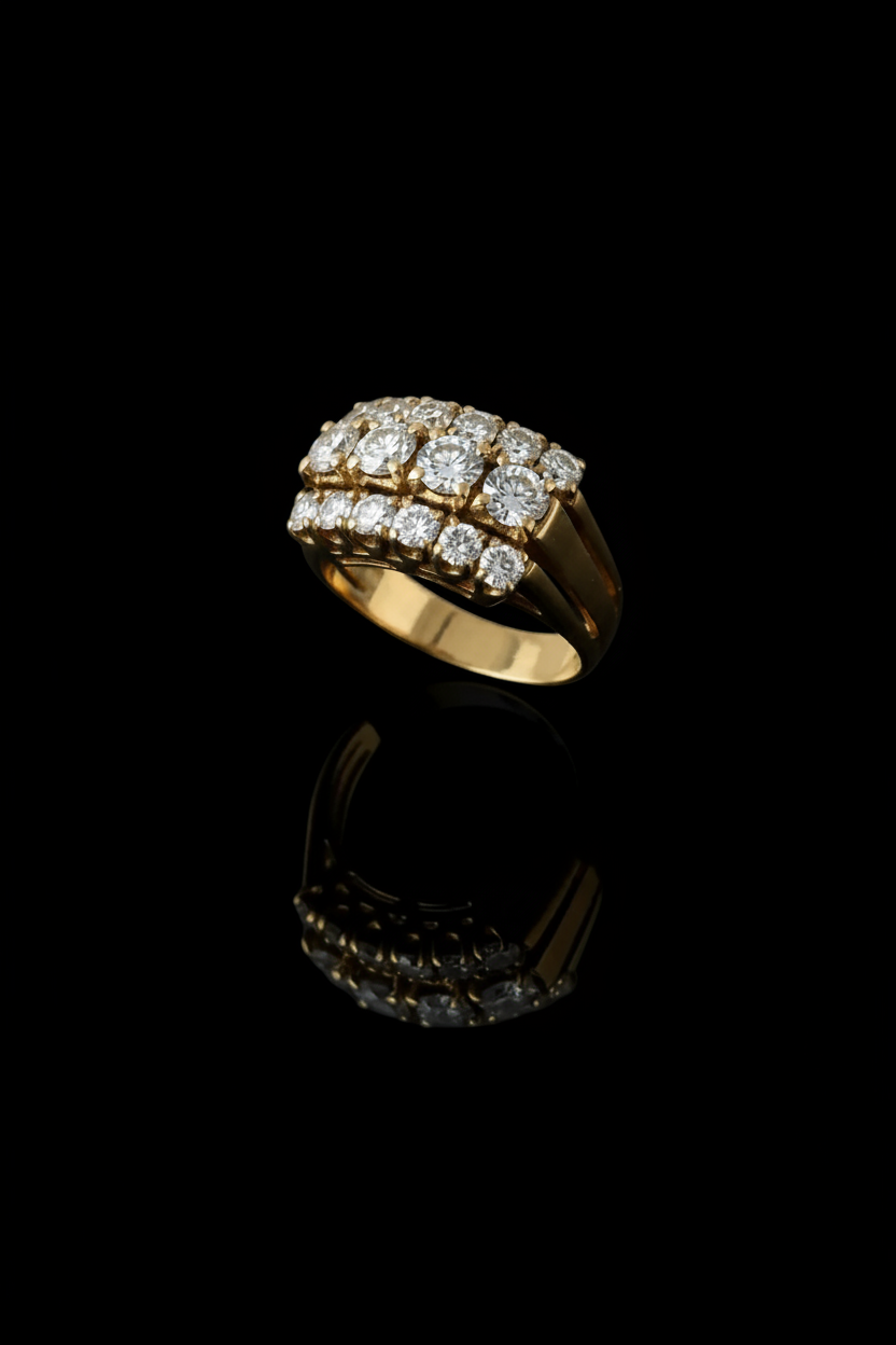 Fascione in Oro Giallo con Diamanti