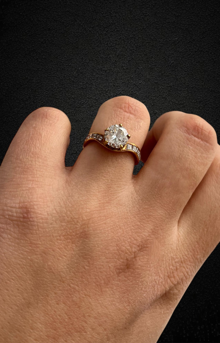 Anello di Fidanzamento con Diamante da 1,69 carati