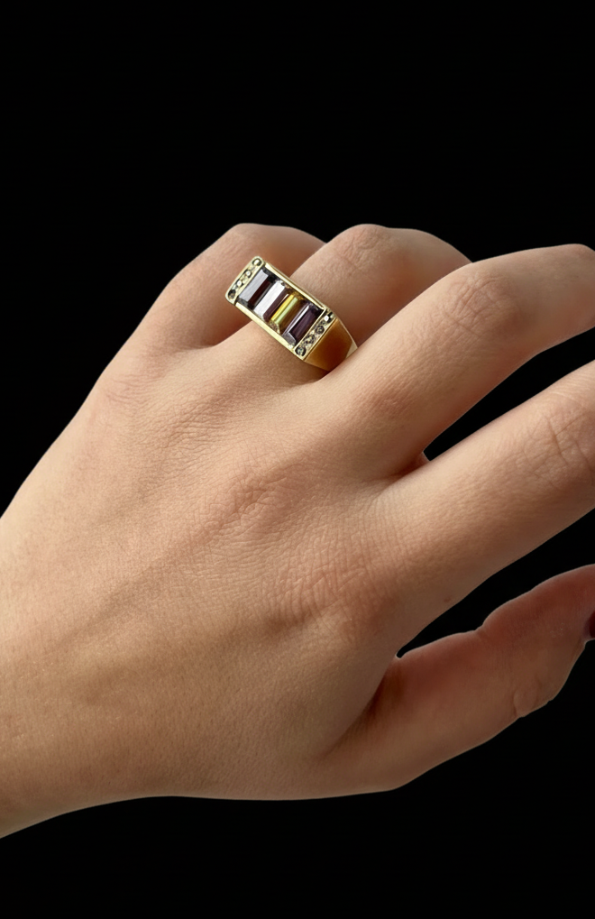 Anello Premier con Pietre Multicolori