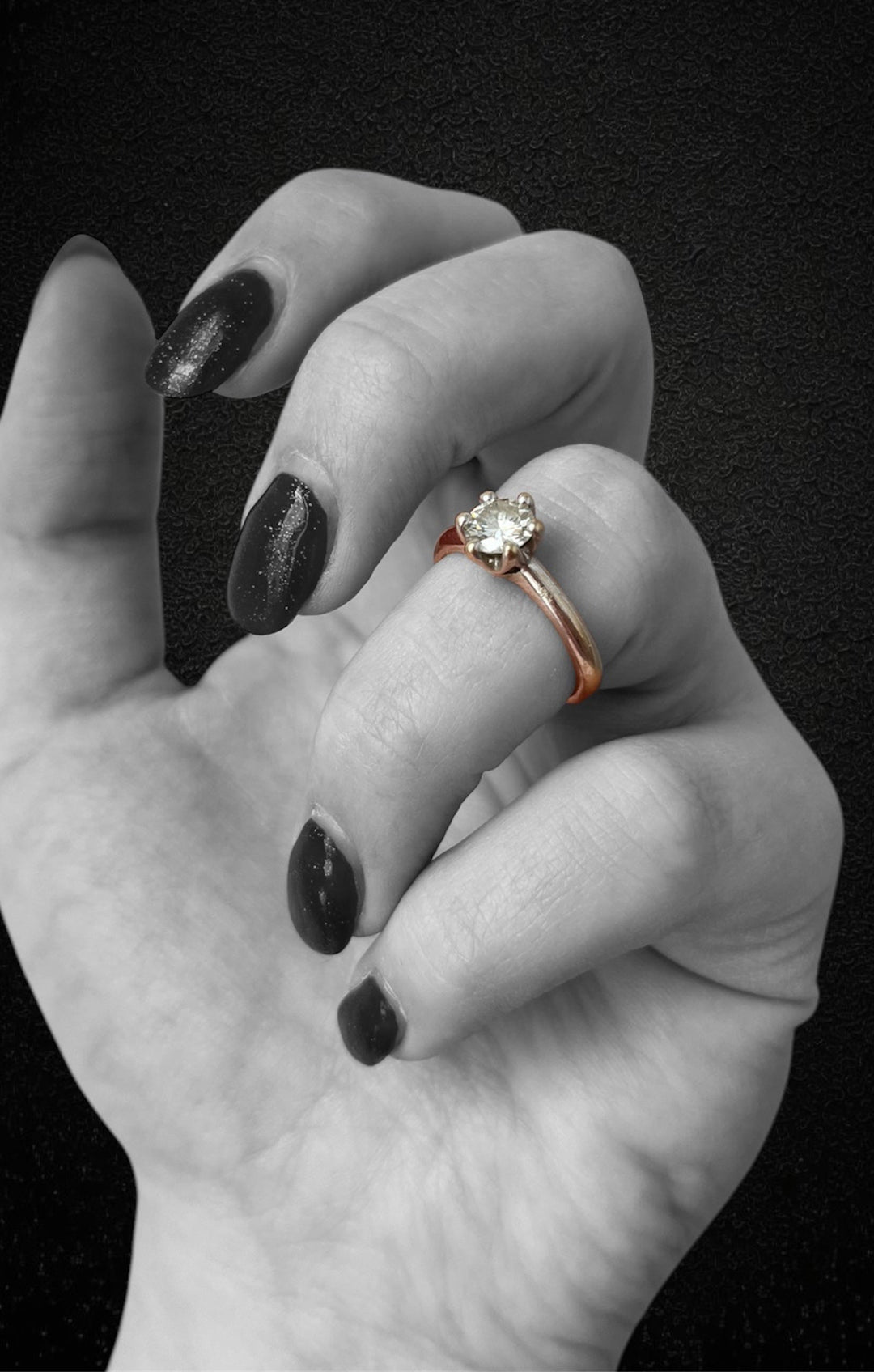 Solitario in Oro Bianco con Diamante da ct. 0,80