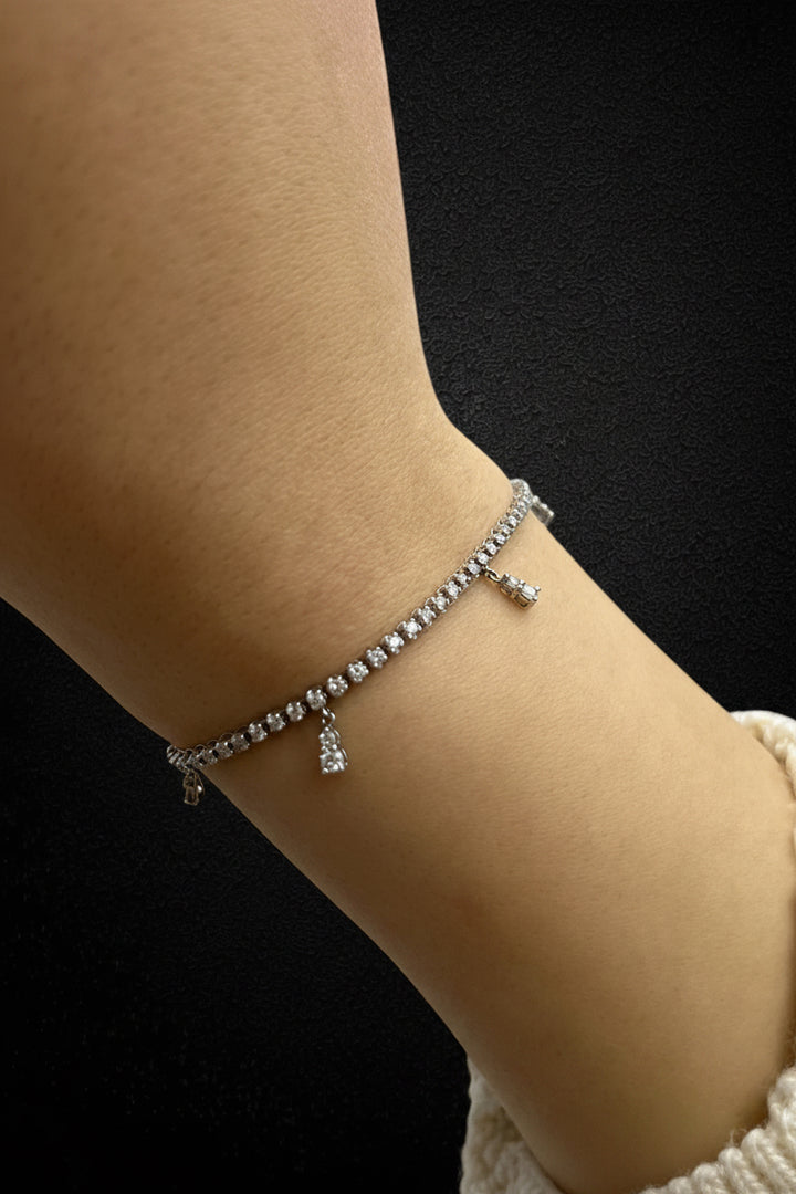 Bracciale Tennis in Oro Bianco