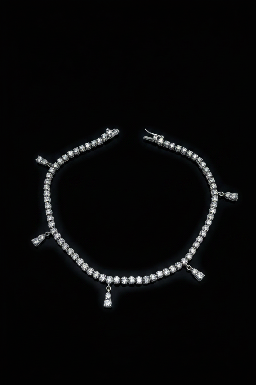 Bracciale Tennis in Oro Bianco