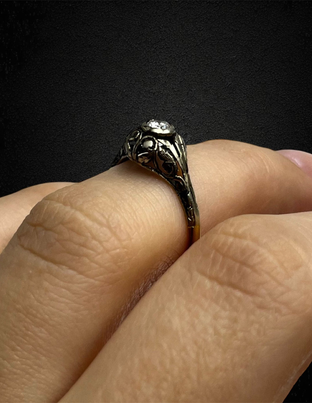 Anello Jugendstil dei primi del '900