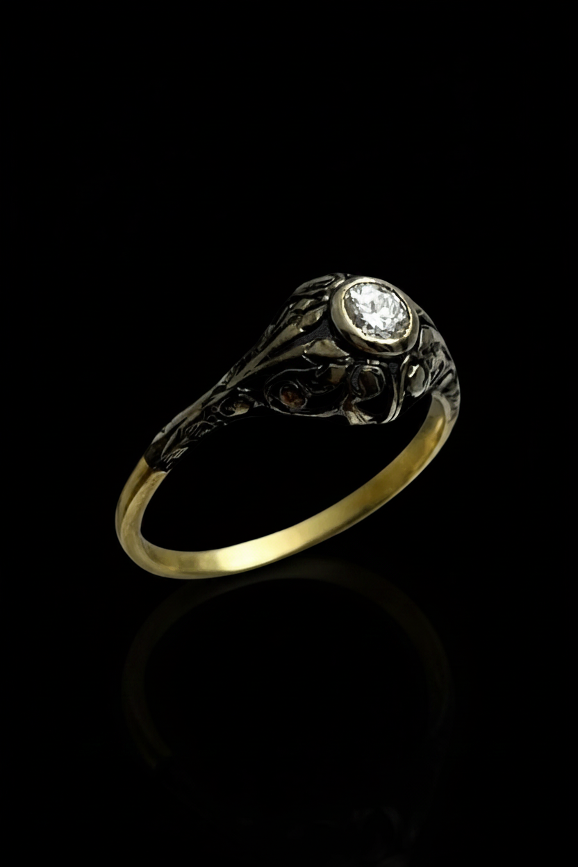 Anello Jugendstil dei primi del '900