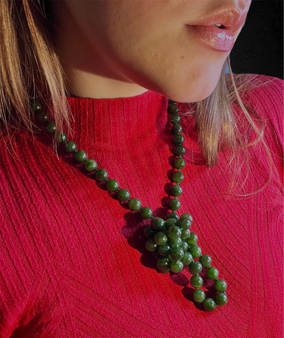 Collana di Perle di Malachite