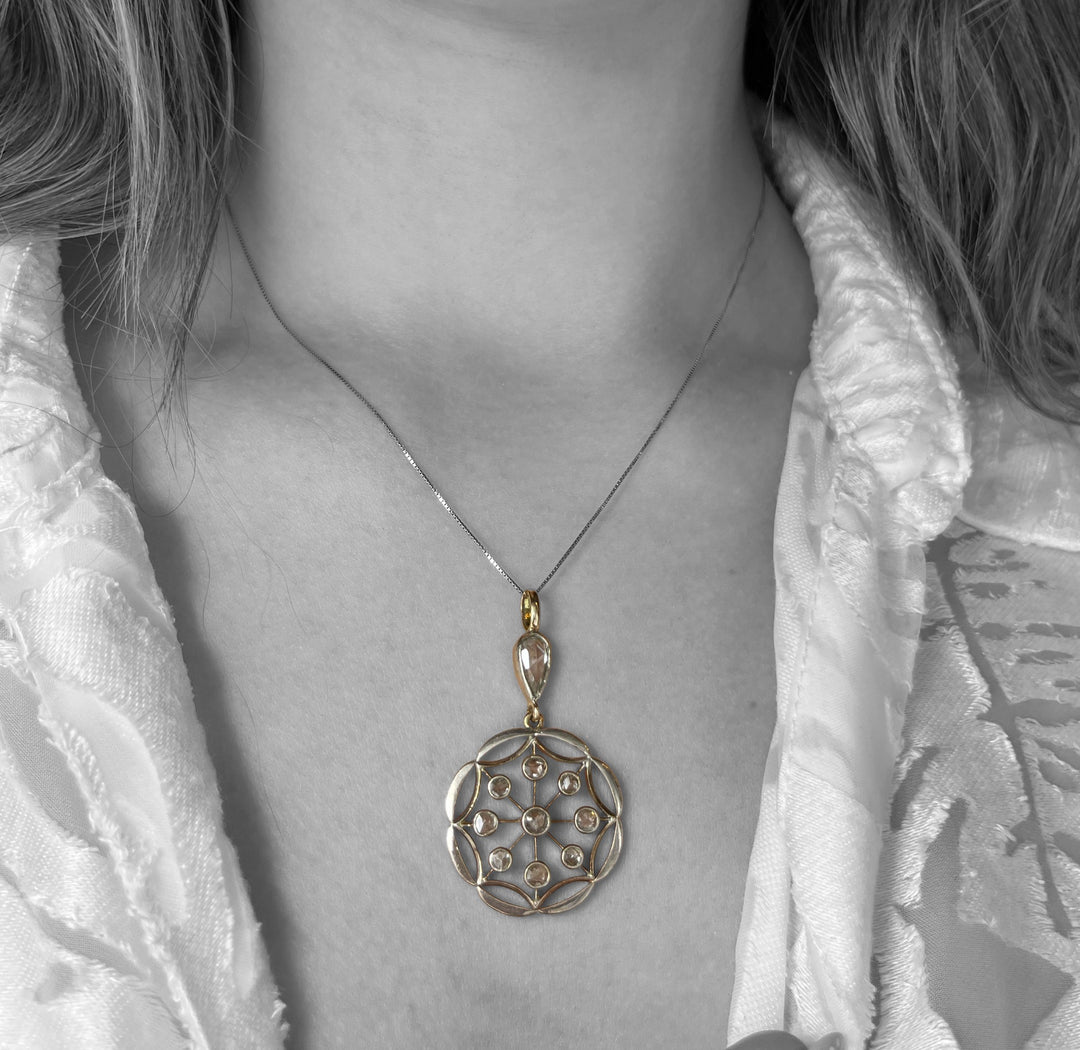 Raro Pendente con Diamanti, fine XIX secolo