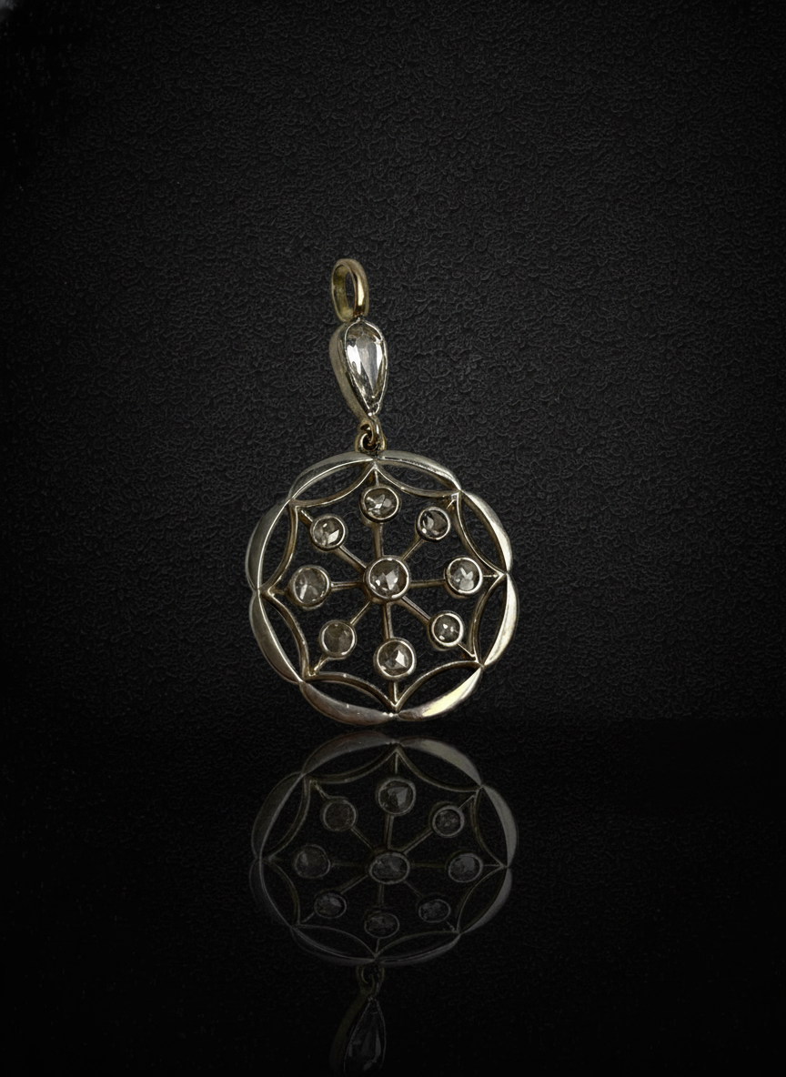 Raro Pendente con Diamanti, fine XIX secolo