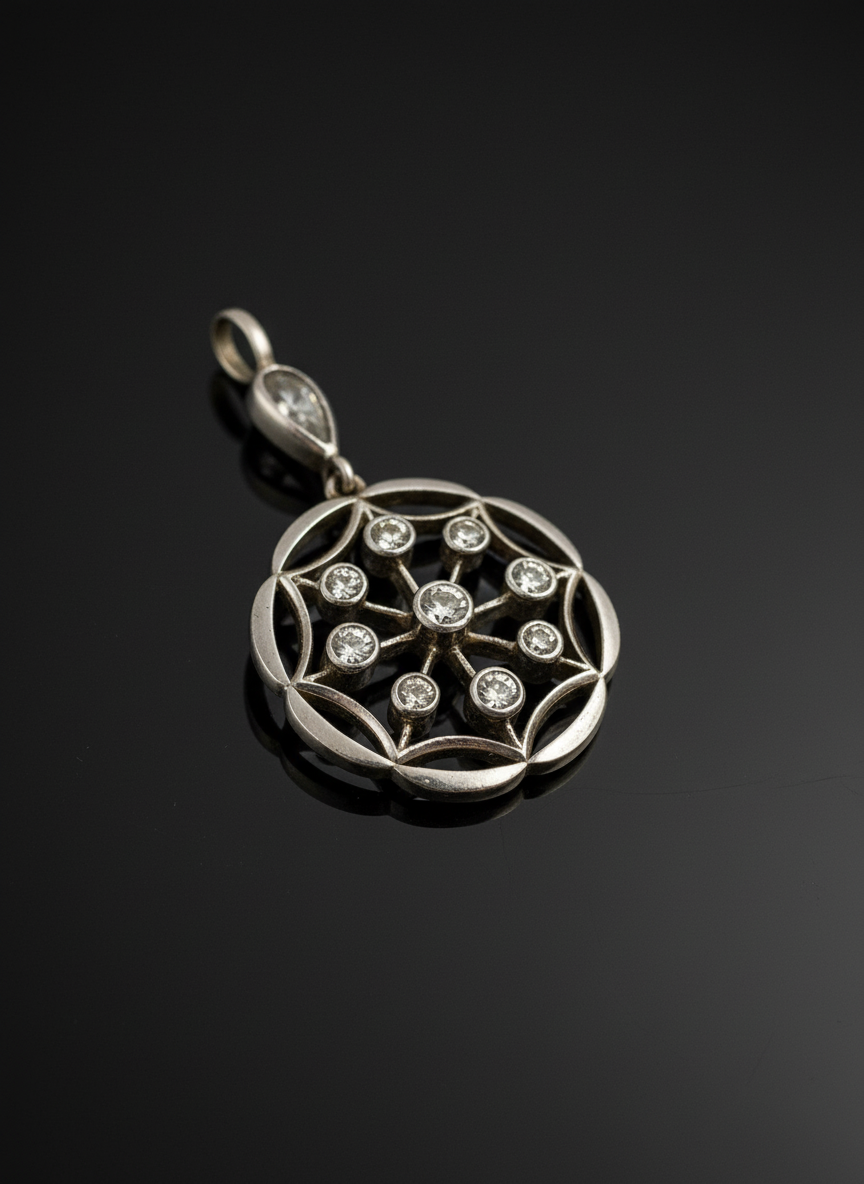 Raro Pendente con Diamanti, fine XIX secolo