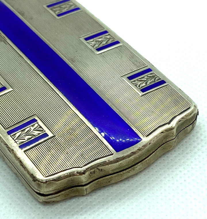 Scatola per sigarette in argento smaltato dell'Impero Austriaco.