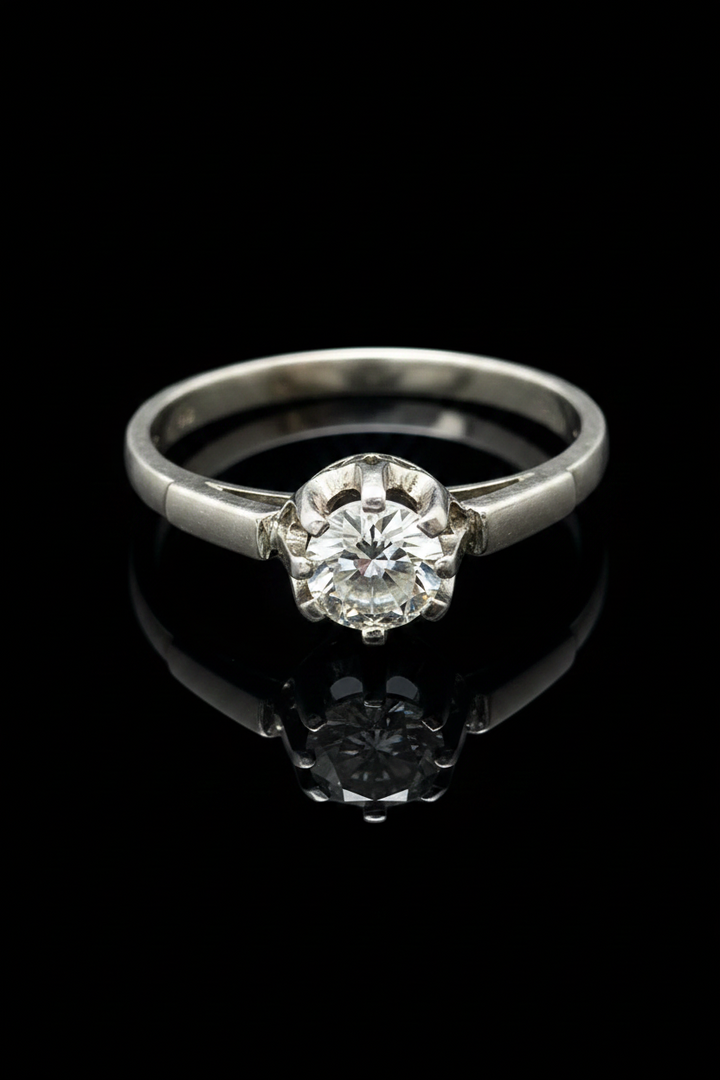 Anello con Solitario di Diamante, ct. 0,17