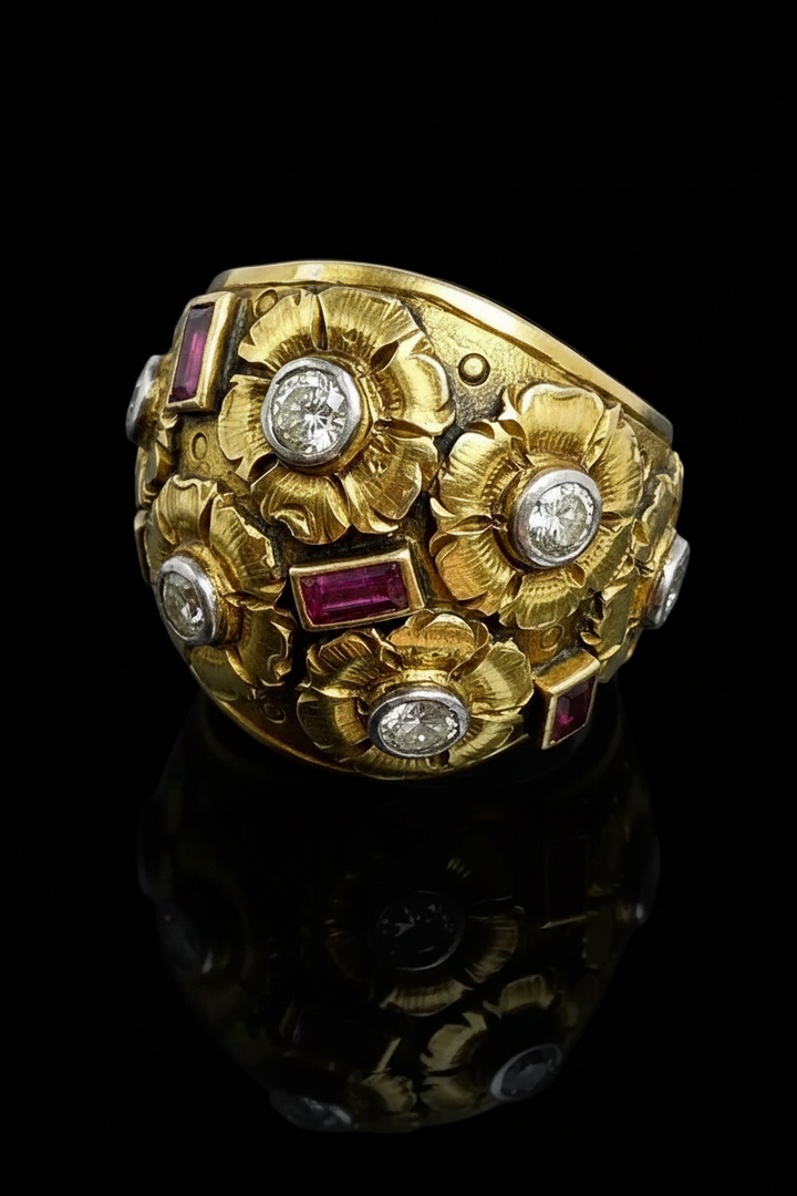 Anello bombato Italiano, firmato Cozzolino