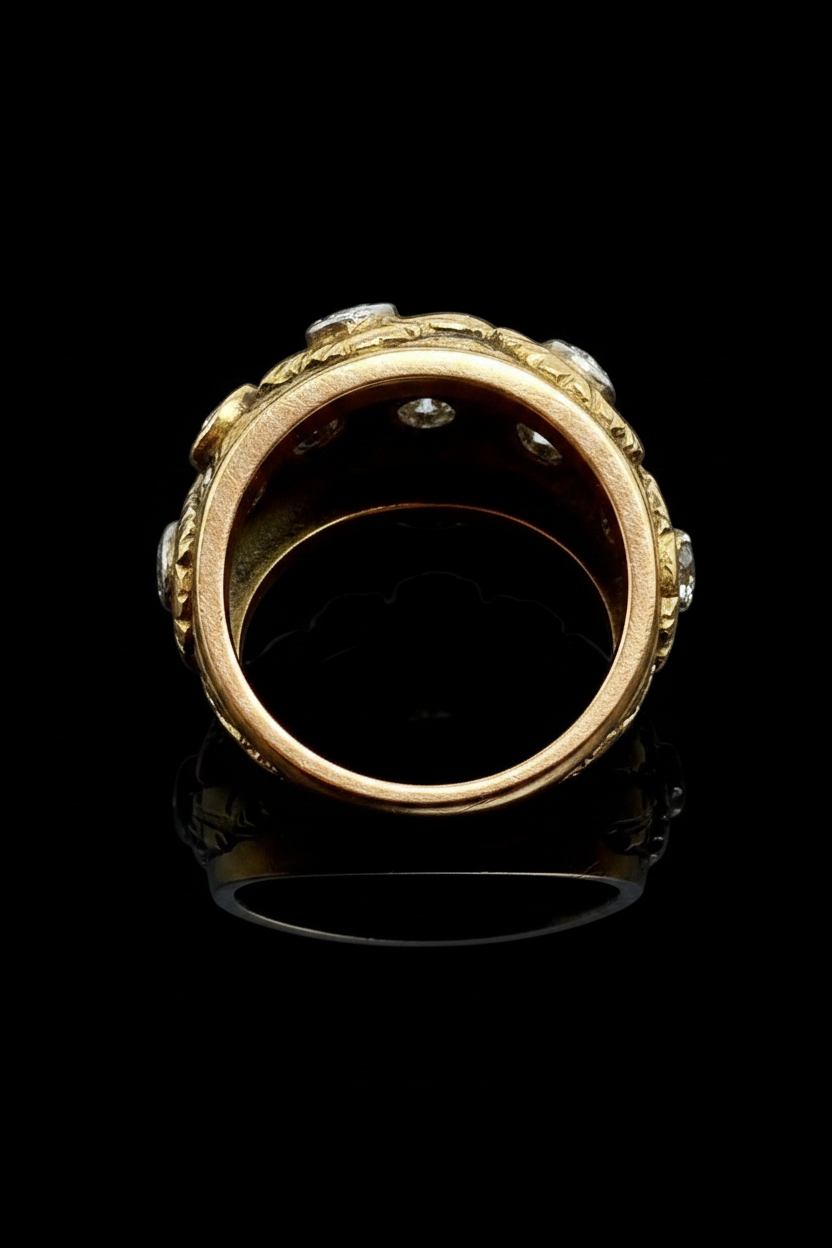 Anello bombato Italiano, firmato Cozzolino