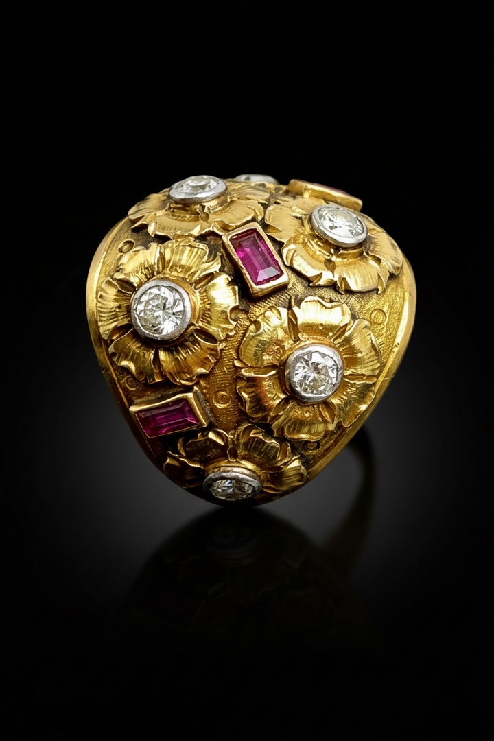 Anello bombato Italiano, firmato Cozzolino