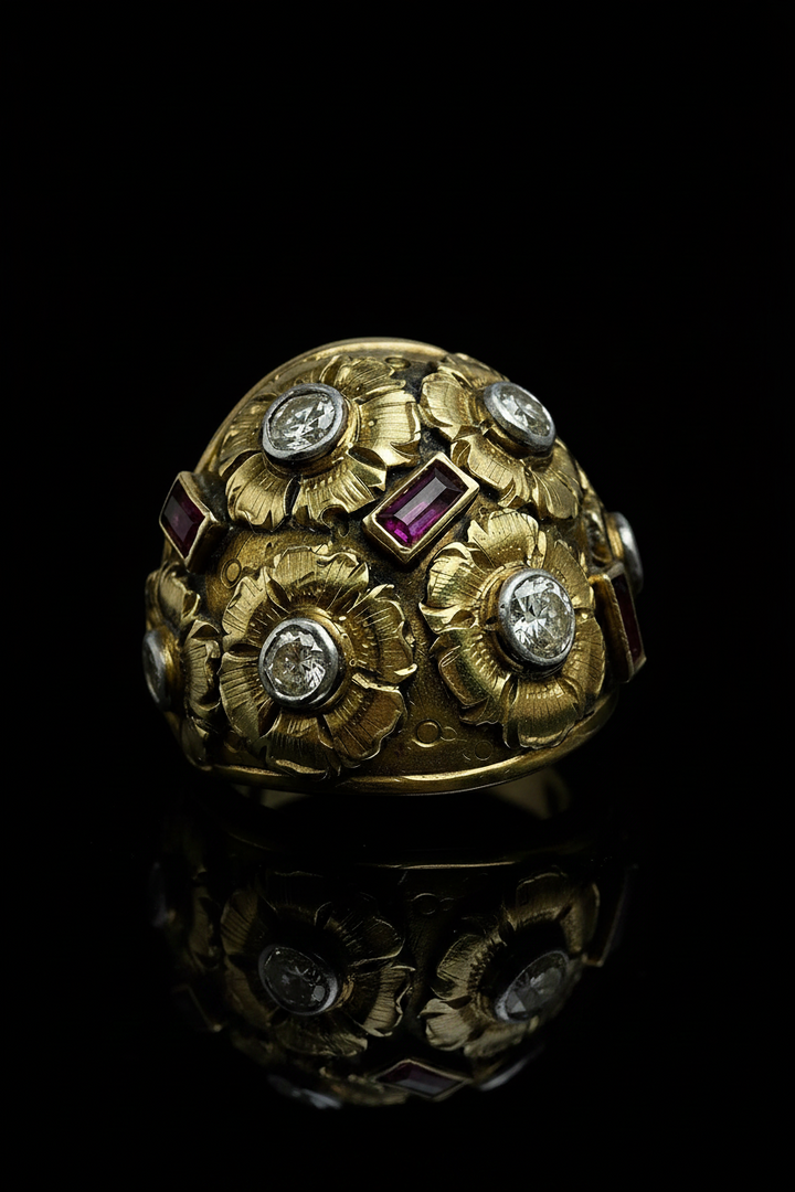 Anello bombato Italiano, firmato Cozzolino