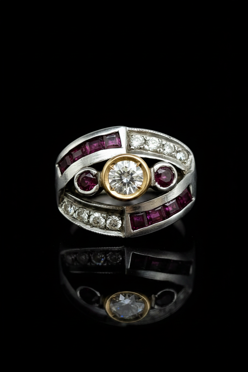 Anello di Epoca Art Déco
