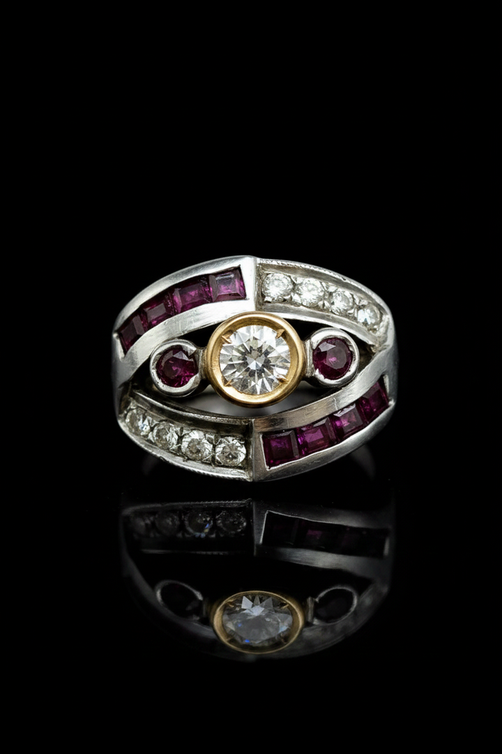 Anello di Epoca Art Déco