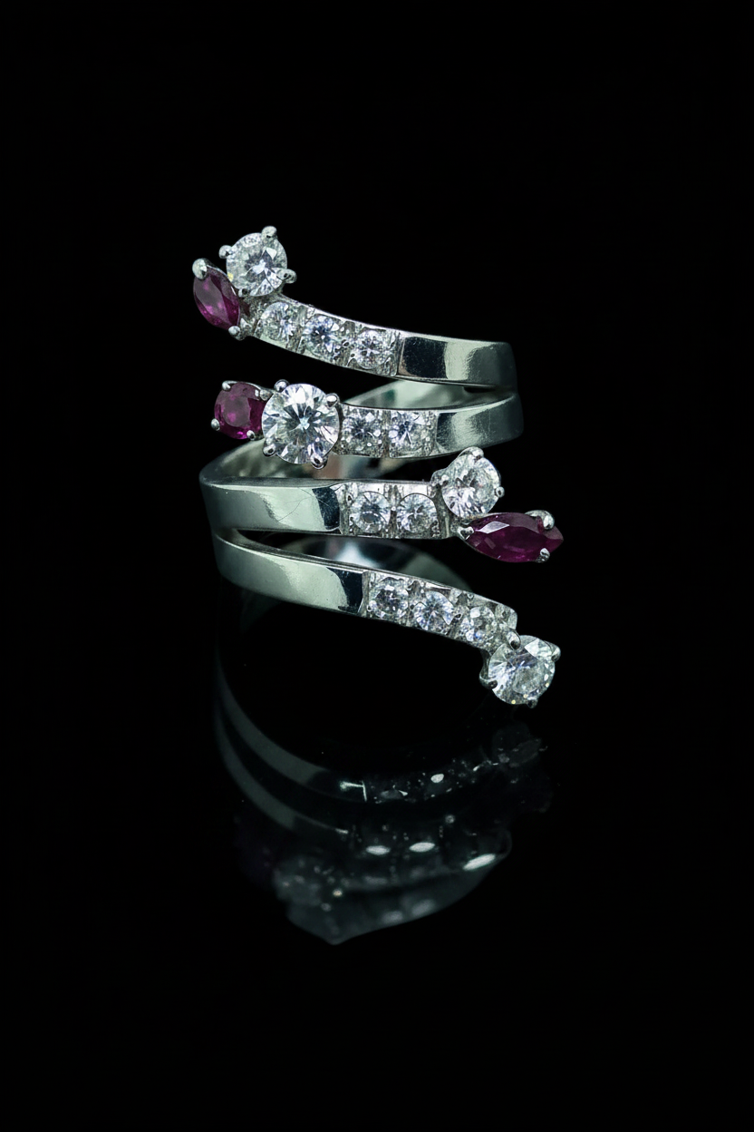 Anello a Serpente Stilizzato