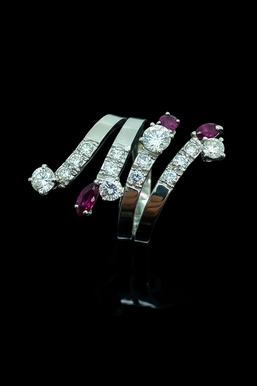 Anello a Serpente Stilizzato