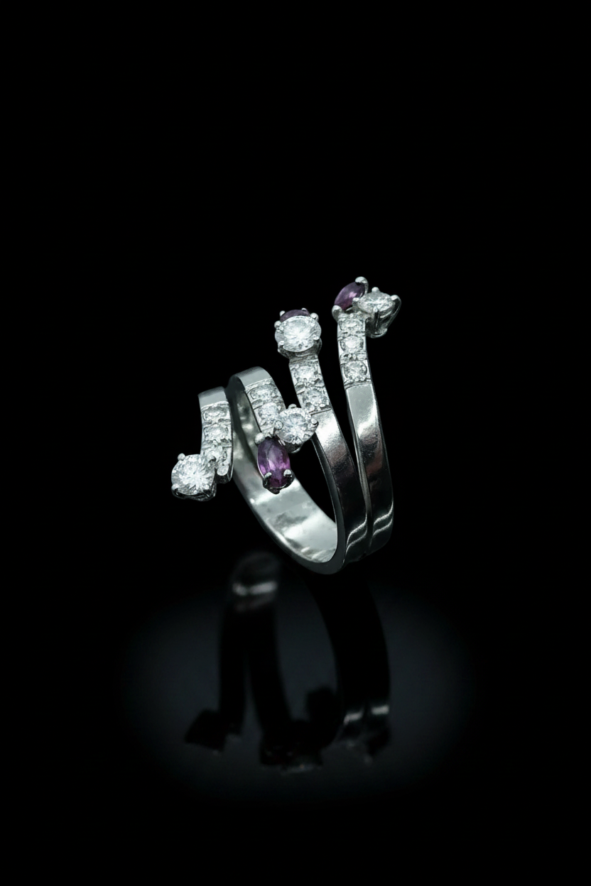 Anello a Serpente Stilizzato