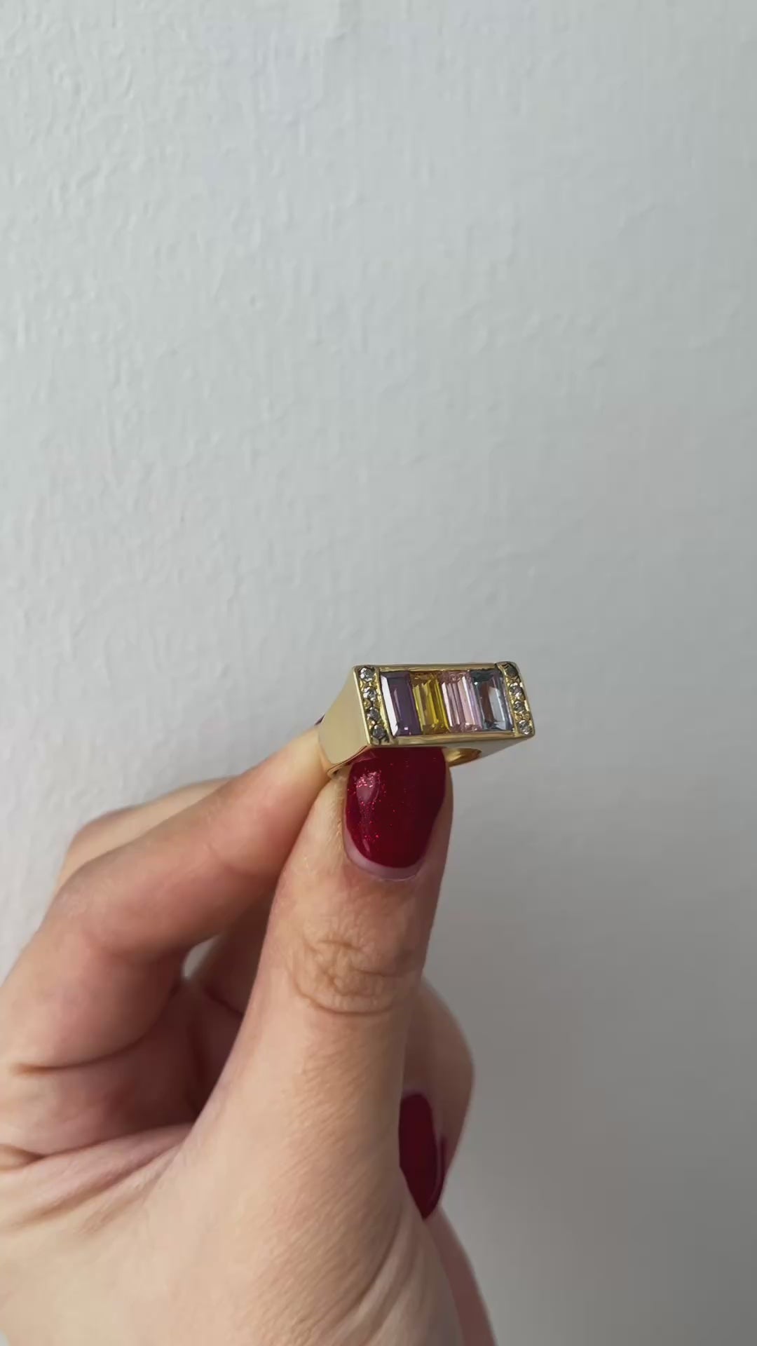 Anello Premier con Pietre Multicolori