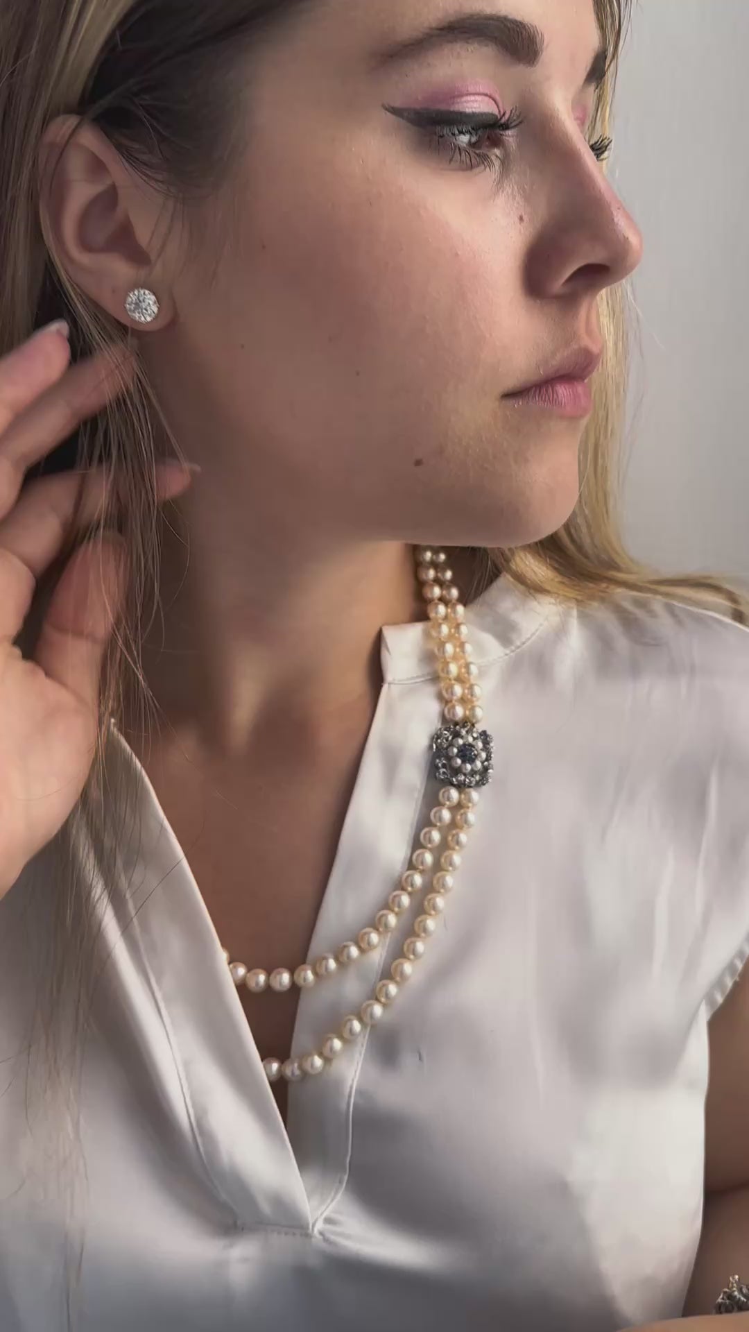 Collana di Perle a Doppio Filo